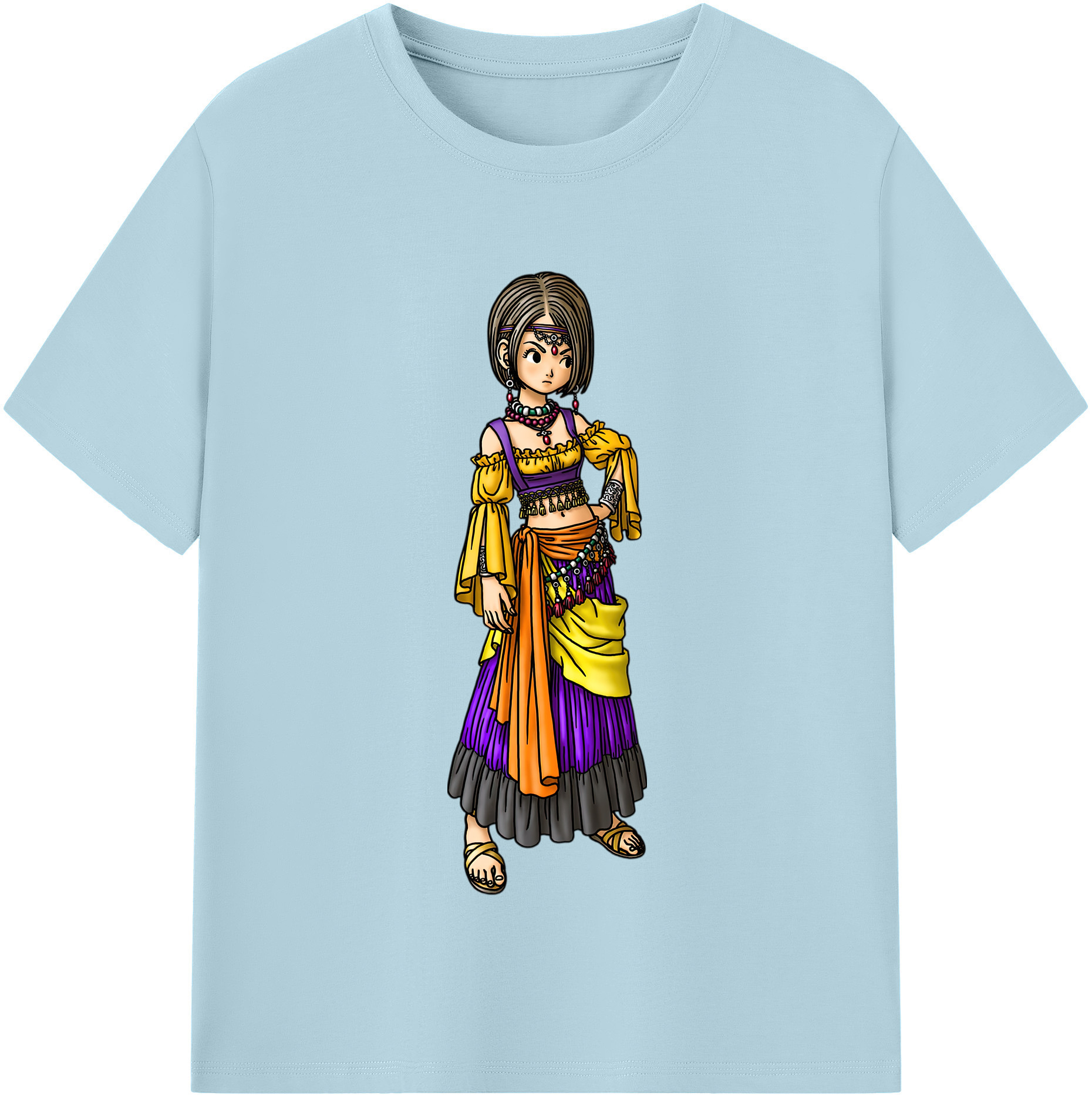 （画像用） ドラゴンクエスト Doragon Kuesuto Dragon Quest 綿100％半袖Tシャツ（フロントプリント）